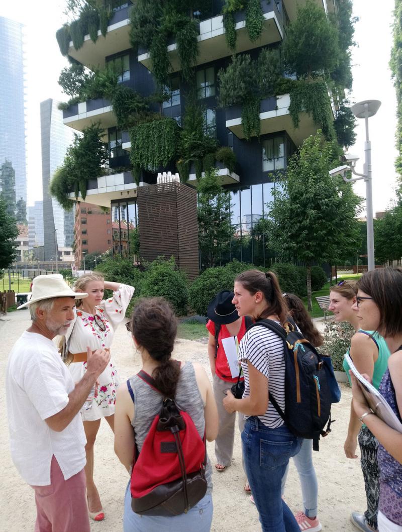 Guided tour around the Bosco Verticale with Anastasia from the Stefano Boeri agency
