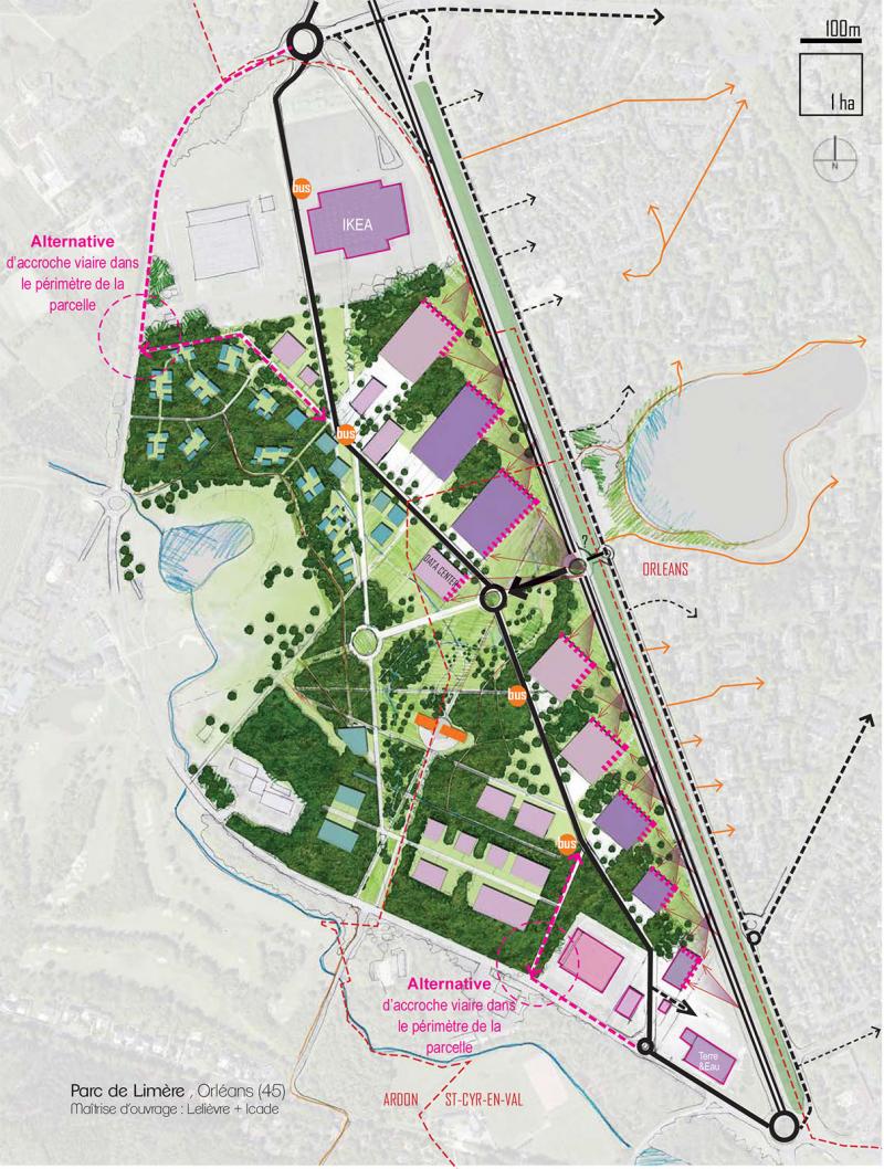 At the edge of a 50 ha wooded area, a residential area will be built in respect of this natural environment nearby.