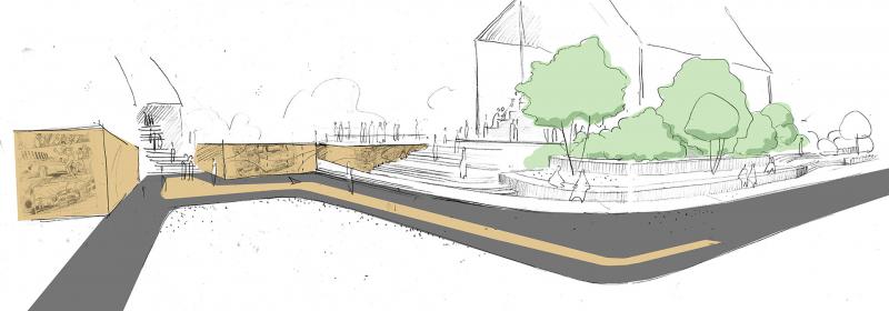 "Circuit des 24h du Mans": giving a new place to pedestrians, plants and events