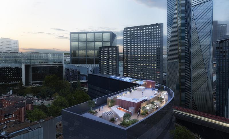 A hanging garden in the middle of La Défense