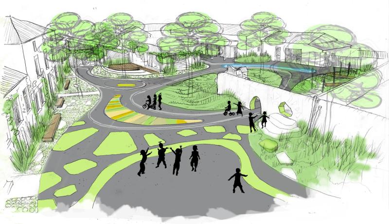 Renaturation of the schoolyard in Louzy (79)